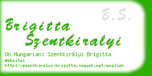 brigitta szentkiralyi business card